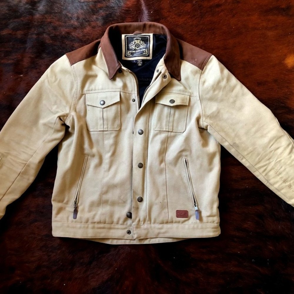 Roland Sands Mens Motorcycle Waylon Khaki Jacket